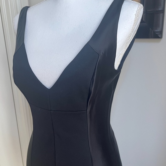 Halston Heritage Sleeveless Stretch Black Cocktail Dress Size S - Picture 5 of 7